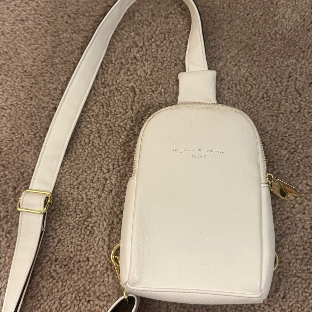 Crossbody Bag with Gold Accents